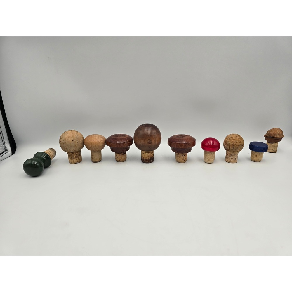 Bottle Stopper Lot of 10  Mixed Good Jack Daniels Wood Cork Ceramic